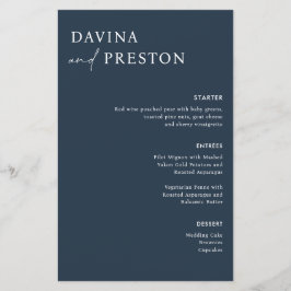 Blue Navy書道スクリプモダント結婚