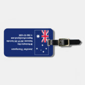 Blue Navy Australia Flag Australian Personalized ラゲッジタグ (正面横)