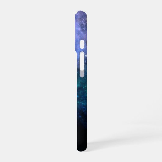 Blue Nebulous Cool Galaxy Personalised iPhone 16ケース (左側面)
