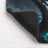 Blue Neon Black Snake Glowing Cobra Fantasy Gaming マウスパッド (コーナー)