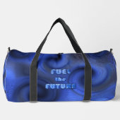 Blue Neon Liquid Swirl Holographic 2026 Fitness   ダッフルバッグ (正面)