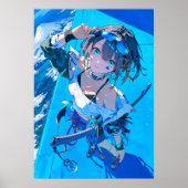 Blue Neon Prodigy - Japanese Cyberpunk AnimeImpact ポスター (正面)