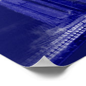 Blue New York City Night Pop Art ポスター (角)