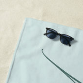 Blue Newlyweds Name Personalized Honeymoon ビーチタオル (インサイチュ)