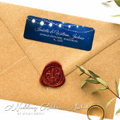 Blue Night & Silver String Lightsのアドレ結婚ス ラベル