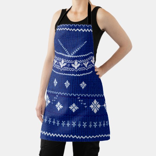 Blue Norwegian Knit, Apron エプロン (インサイチュ)