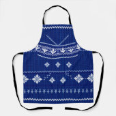 Blue Norwegian Knit, Apron エプロン (正面)