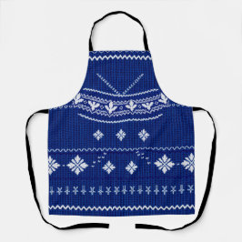 Blue Norwegian Knit, Apron エプロン