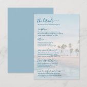 Blue Ocean Beach Wedding Details エンクロージャーカード (正面/裏面)