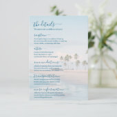 Blue Ocean Beach Wedding Details エンクロージャーカード (スタンド正面)
