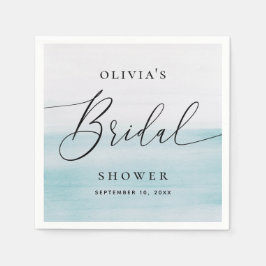 Blue Ocean Bridal Shower | Elegant Soft Beach スタンダードカクテルナプキン
