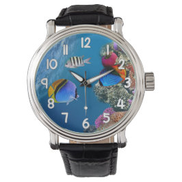 Blue Ocean Fish Wrist Watch – Underwater Sea Life 腕時計