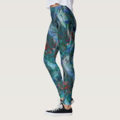 Blue Ocean Flows Abstract Leggings - v2 レギンス (左)