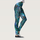 Blue Ocean Flows Abstract Leggings - v2 レギンス (右)