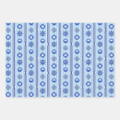 Blue Ocean Nautical Set of Three  ラッピングペーパーシート (正面3)