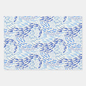Blue Ocean Nautical Set of Three  ラッピングペーパーシート (正面2)