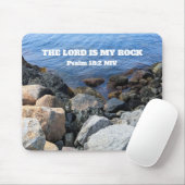   Blue Ocean Photo Lord is My Rock Bible Verse マウスパッド (マウス)