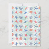 Blue Ocean Sea You Soon Summer Baby Shower  招待状 (裏面)