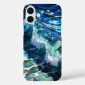 Blue Ocean Wave Aesthetic Phone Case Case-Mate iPhoneケース (裏面)