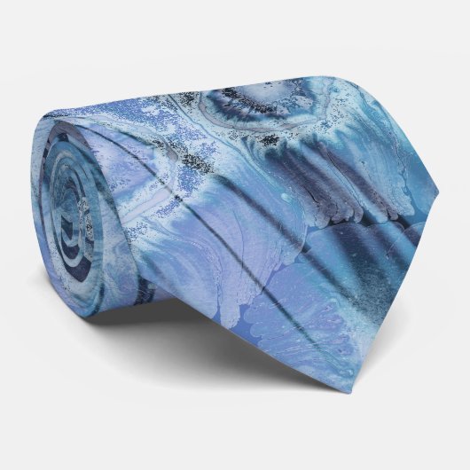 Blue ocean wave textures ネクタイ (ロール)