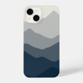 "Blue Ocean Wave & White Sky Minimalist Phone Case iPhoneケース (裏面)