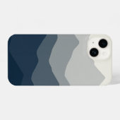 "Blue Ocean Wave & White Sky Minimalist Phone Case iPhoneケース (裏面横)