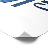 Blue Ocean Waves Art Print Abstract Coastal Wall ポスター (角)