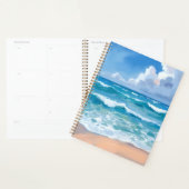 Blue Ocean Waves | Beach Sea Watercolor  プランナー手帳 (ディスプレー)