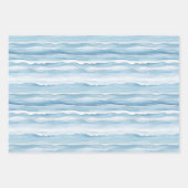 Blue Ocean Waves Palm Trees Wedding ラッピングペーパーシート (正面2)