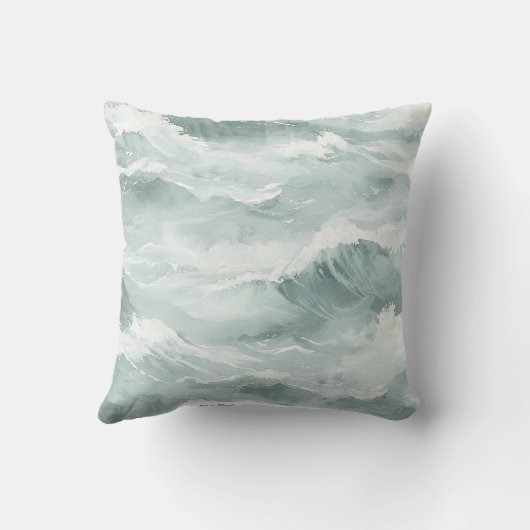 Blue Ocean Whale By the sea クッション (裏面)