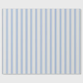 Blue & Off-White Stripes ラッピングペーパー (フラット)