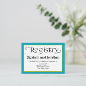 Blue Ogeeの結婚レジストリカード エンクロージャーカード (スタンド正面)