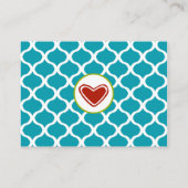 Blue Ogeeの結婚レジストリカード エンクロージャーカード (裏面)