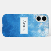 Blue Ombre Painted Case-Mate iPhoneケース (裏面 (横))