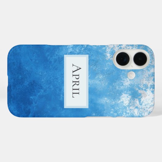 Blue Ombre Painted Case-Mate iPhoneケース (裏面 (横))