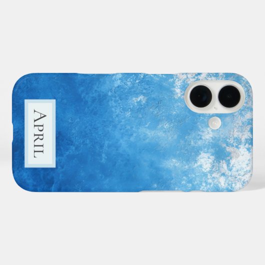 Blue Ombre Painted Case-Mate iPhoneケース (裏面 (横))