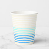 Blue Ombre Striped Paper 紙コップ (正面)