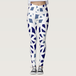 Blue on Blue Geometric レギンス