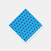 Blue on Blue Polka Dots  スタンダードカクテルナプキン (角)