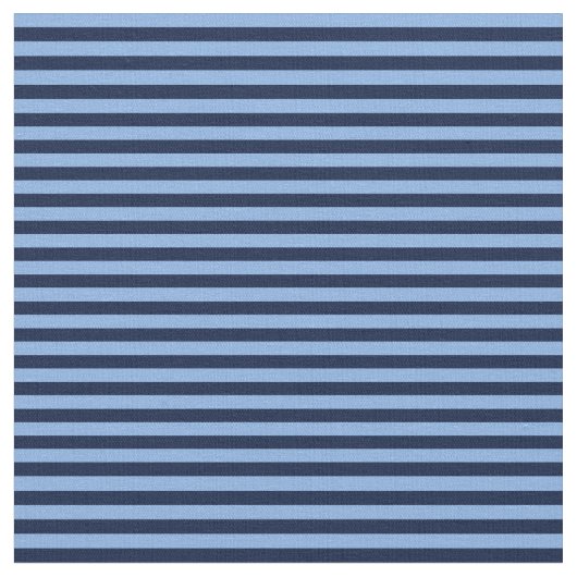 Blue on Blue Stripes ファブリック (クローズアップ)