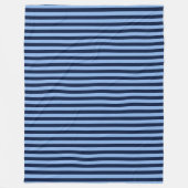 Blue on Blue Stripes フリースブランケット (正面)