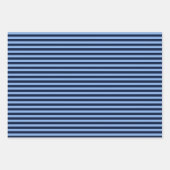 Blue on Blue Stripes ラッピングペーパーシート (正面3)
