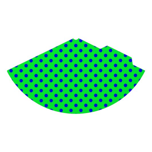 Blue On Green Polka Dots Pattern Design パーティーハット (正面)