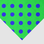 Blue On Green Polka Dots Pattern Design 薄葉紙 (詳細)