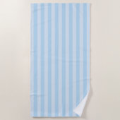 Blue on Light Blue Stripes Classic Beach Towel ビーチタオル (正面)