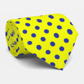 Blue On Yellow Polka Dots Pattern Design  ネクタイ (ロール)