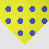 Blue On Yellow Polka Dots Pattern Design  薄葉紙 (詳細)