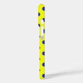 Blue On Yellow Polka Dots Pattern Design Case-Mate iPhoneケース (裏面 / 左)
