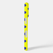 Blue On Yellow Polka Dots Pattern Design Case-Mate iPhoneケース (裏面 / 右)