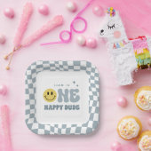 Blue ONE Happy Dude Birthday Party Plates ペーパープレート (パーティー)